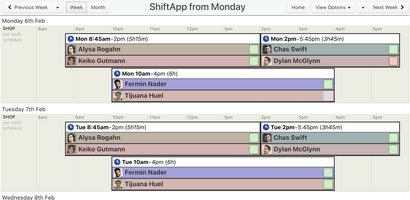 ShiftApp screenshot